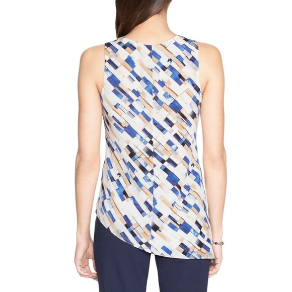 WHBM Sleeveless Patterned Silk Tunic - Picture 3 of 8
